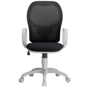 Sedia operativa girevole Unisit Hubble Grafix HUHUGR - schienale in rete - rivestimento Eco grigio scuro HUHUGR/ET