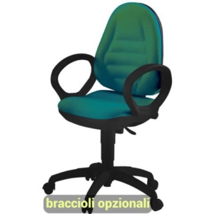 Sedia operativa girevole Unisit Metis MTA Eco Smart - rivestimento Eco verde -MTAS/EV