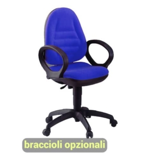 Sedia operativa girevole Unisit Metis MTA Eco Smart - rivestimento ignifugo blu - MTAS/IB