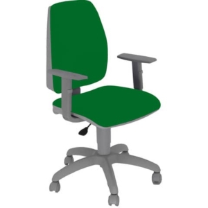 Sedia operativa girevole Unisit Jupiter JUBRG Eco smart - base grigia - rivest. Eco verde - con braccioli - JPQG/BRNG/EV