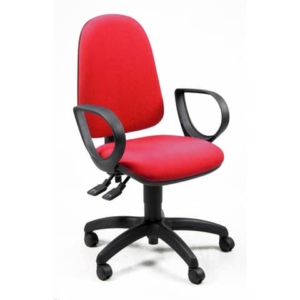 Sedia operativa girevole Unisit Jupiter JUYG Eco smart rivestimento ignifugo rosso - con braccioli - JPLY/BR/IR