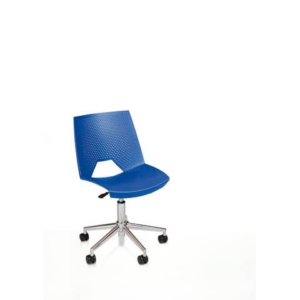 Sedia visitatore girevole Unisit Strike SKG schienale a rete - PPL blu SKG/BL