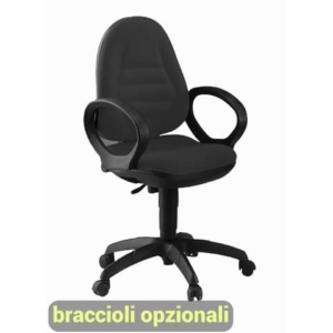 Sedia operativa girevole Unisit Metis MTA Eco Smart - rivestimento ignifugo nero - MTAS/IN