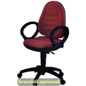 Sedia operativa girevole Unisit Metis MTA Eco Smart - rivestimento ignifugo bordeaux - MTAS/ID