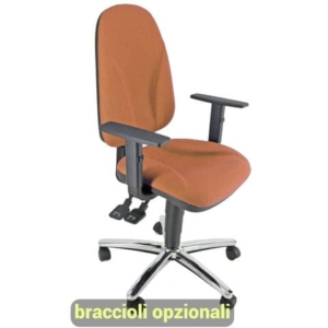 Sedia operativa girevole Unisit Team TMSYC Eco smart - schiuma sagomata - rivestimento Eco arancione - TMSYC/EA