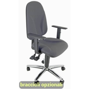 Sedia operativa girevole Unisit Team TMSYC Eco smart - schiuma sagomata - rivestimento Eco grigio scuro -TMSYC/ET