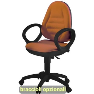 Sedia operativa girevole Unisit Metis MTA Eco Smart - rivestimento Eco arancione - MTAS/EA