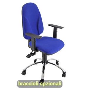 Sedia operativa girevole Unisit Team TMSYC Eco smart - schiuma sagomata - rivestimento Eco blu -TMSYC/EB