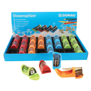 Espositore 24 temperamatite a 1 foro con serbatoio Donau in colori assortiti - 330271924