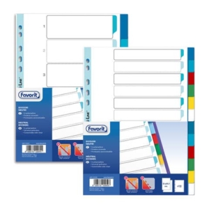 Divisore intercalare neutro Favorit 1-6 A4 PPL 400132501