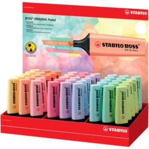 Espositore 45 evidenziatori Stabilo Boss Original Pastel assortiti 70/45-4