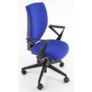 Sedia operativa girevole Unisit Cozy CZAY - rivestimento Eco blu - con braccioli - CZAY/BR/EB