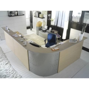 Angolo Reception Frensy EMOTION fianchi a pannello 96x96x72/125 cm rovere con sopralzo - UEMANRSA9