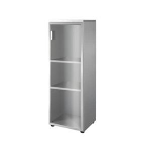 Mobile medio a giorno Frensy Spirit 2 ripiani 45x45x130 cm top wengé - struttura grigio - USPWM134