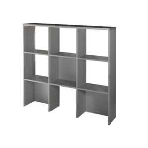 Libreria per sopra mobile Frensy Spirit 135x30x125 cm top rovere - struttura argento - USPRLIB