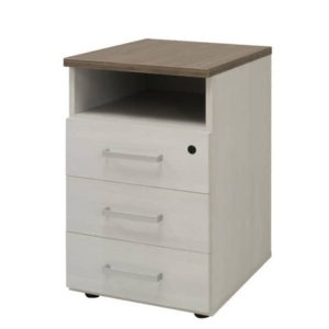 Cassettiera fissa 3 cassetti + vano Frensy Florence 52x44,5x72 cm top olmo - struttura frassino chiaro UFLC3CVANO