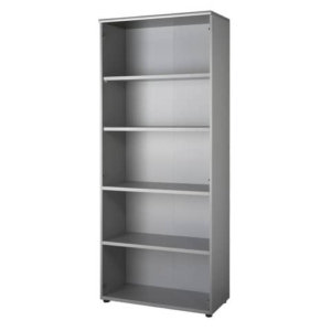 Mobile alto a giorno Frensy Spirit 3 ripiani doppia larghezza 90x45x210 cm top rovere - struttura grigia - USPRM210