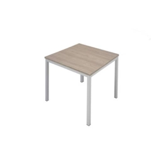 Scrivania con gambe metalliche Frensy Florence 80x80x72 cm olmo - frassino chiaro - UFLSM80