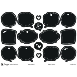 Trend Sticker A5 Avery in carta FSC - 2 fogli - 32 et. - Deco etichette effetto lavagna - 54557