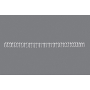 Spirali metalliche a 34 anelli GBC Wirebind 6 mm A4 bianco - fino a 55 fogli - conf. 100 pezzi - RG810470