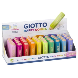 Espositore 40 gomme Giotto Happy Gomma colori assortiti arcobaleno - F233800