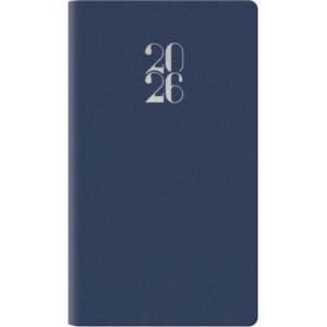 Agenda 2026 Settimanale tascabile 8x14 cm Gommato blu 26-055200401C