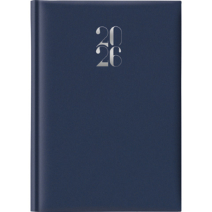 Agenda 2026 Giornaliera S/D separati 14,5x20,5 cm Gommato blu 26-628B00401C