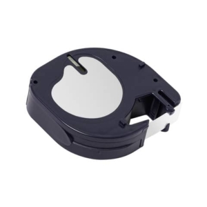 Nastro per etichettatrice Q-Connect compatibile con Dymo LetraTag - plastica nero/giallo - 12 mm x 4 m - KF18838