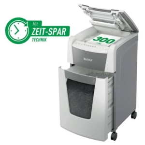 Distruggidocumenti automatico Leitz Office 300 P4 - taglio a frammenti P-4 4 x 30 mm - 60 L - 80150000