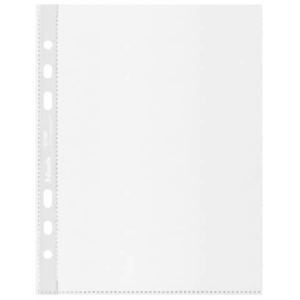 Buste a perforazione universale Esselte Office f.to A5 100% riciclate trasparenti - conf. 100 pezzi - 627495