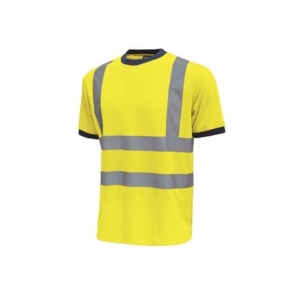 T-Shirt alta visibilità Glitter U-Power cotone-poliestere giallo fluo - Taglia L - HL197YF GLITTER L
