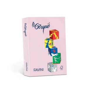 Carta colorata Favini Le Cirque A3 160 g/m² colori tenui Rosa 108 - risma da 250 fogli - A74S223