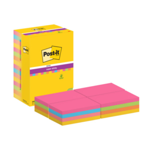 Foglietti riposizionabili Post-it® Super Sticky Color Notes 127x76 mm Tower Pack 16 blocchetti da 90 ff