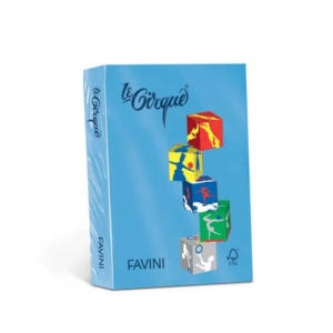 Carta colorata Favini Le Cirque A3 160 g/m² colori forti Azzurro reale 204 risma da 250 fogli - A74G223