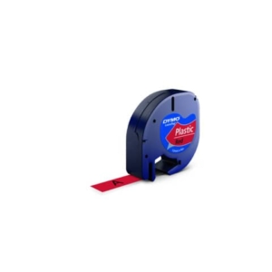 Nastro per etichettatrici Dymo LetraTag 12 mm x 4 m nero/rosso - S0721630