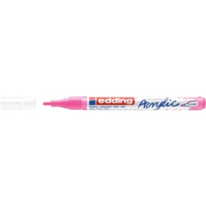 Marcatore acrilico Edding 5300 - punta tonda 1-2 mm tratto fine - rosa fluo - E-5300 069