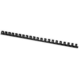 Dorsi a spirale in PVC per rilegatura Q-Connect A4 - 21 anelli 14 mm - fino a 105 ff nero - conf. 100 pz - KF24051