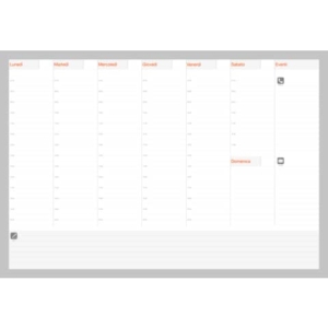 Sottomano perpetuo 49x34 cm - 52 ff settimanali - rosso/grigio SOTT-2500