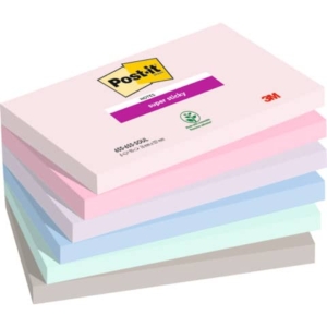 Foglietti Post-it® Super Sticky Soulful conf. 6 blocchetti da 90 ff - 76x127 mm - 655-6SS-SOUL