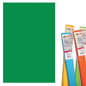 Rotolo di Carta crespa - 50x250 cm - 40 g/m² Deco verde medio 10713/17