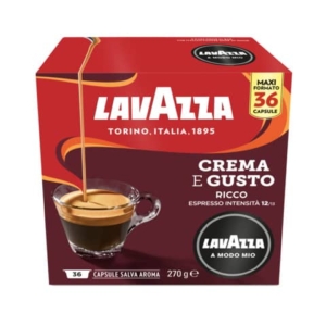 Caffè in cialde Lavazza Astuccio 36 capsule A Modo Mio Crema&Gusto Ricco - GLAMMCGR36