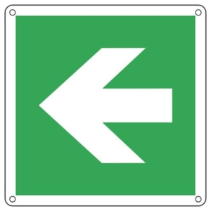 Cartello d'emergenza 12x12 cm Cartelli Segnalatori ''Freccia a destra/sinistra'' E15104K