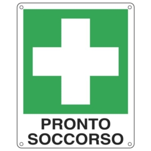 Cartello d'emergenza 12x14,5 cm Cartelli Segnalatori ''Pronto soccorso'' E20101K