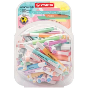Espositore 100 evidenziatori Stabilo Swing Cool Pastel - colori assortiti - 275/100-8-2