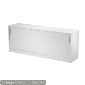 Armadio basso bianco con ante scorrevoli Artexport Bridge/Flex 185x46x73 cm bianco - CR/3