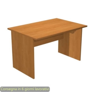 Scrivania piano noce chiaro 120x80xH.72 cm gamba a pannello in melaminico in linea Presto Artexport - 004PAN/4