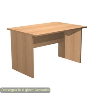 Scrivania piano faggio 120x80xH.72 cm gamba a pannello in melaminico in tinta linea Presto Artexport - 004PAN/6