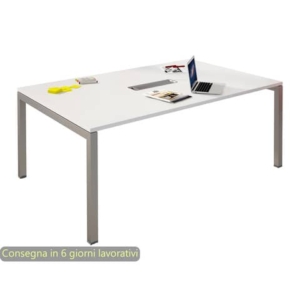 Tavolo riunioni Artexport Bridge 160x120x72,5 cm gambe alluminio - piano bianco - SOL-TR/3-AA