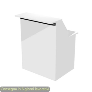 Bancone reception lineare bianco 80x76xH.117 cm in melaminico linea Presto Artexport - 2824-B80/3
