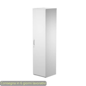 Armadio alto bianco mono anta 45x46xH.181,8 cm con 3 ripiani inseribili Bridge Artexport BH45+AH45/3